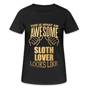 Sloth Sloth Sloth - Women's Breathable T-Shirt - black - Front - AI Model Female 172 light (172cm)