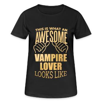 vampire - T-shirt respirant Femme - noir - Devant - AI Model Female 172 light (172cm)