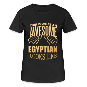 Égypte - T-shirt respirant Femme - noir - Devant - AI Model Female 172 light (172cm)