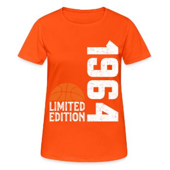 60th Anniversary 1964 Limited Edition Basketball - Women's Breathable T-Shirt - neon orange - Front - AI Model Female 172 dark (172cm)