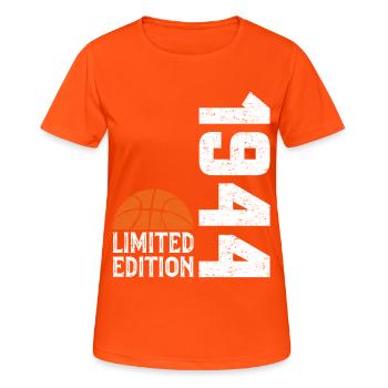 80th Anniversary 1944 Limited Edition Basketball - Women's Breathable T-Shirt - neon orange - Front - AI Model Female 172 dark (172cm)
