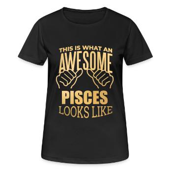 Pisces - Women's Breathable T-Shirt - black - Front - AI Model Female 172 light (172cm)