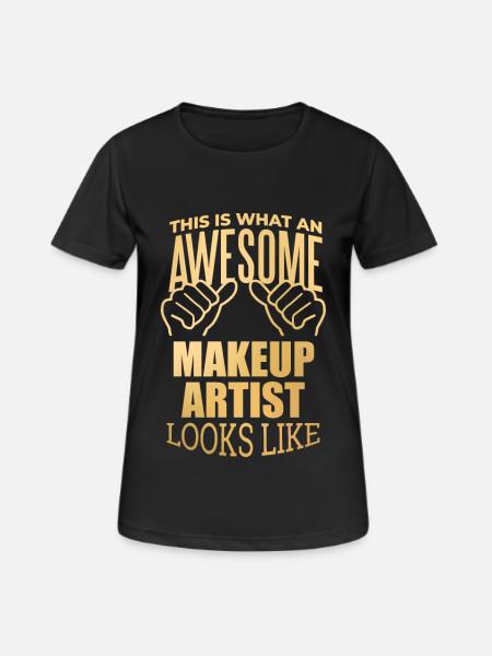 sminke - Dame T-shirt svedtransporterende - sort