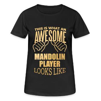 Mandoline - Frauen T-Shirt atmungsaktiv - Schwarz - Vorne - AI Model Female 172 light (172cm)