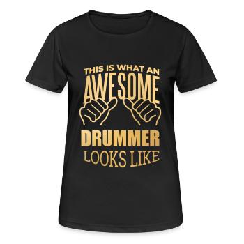 Drummer Drummer Drummer - Women's Breathable T-Shirt - black - Front - AI Model Female 172 light (172cm)