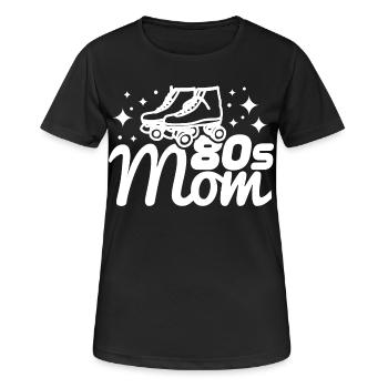 Maman des années 80 - T-shirt respirant Femme - noir - Devant - AI Model Female 172 light (172cm)
