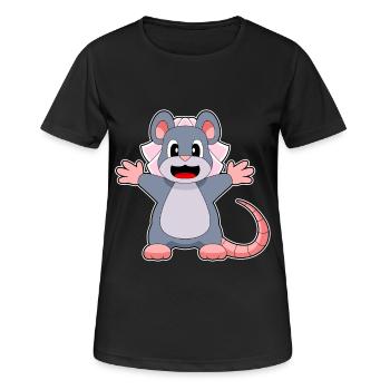 Souris Voile de mariée mariage - T-shirt respirant Femme - noir - Devant - AI Model Female 172 light (172cm)
