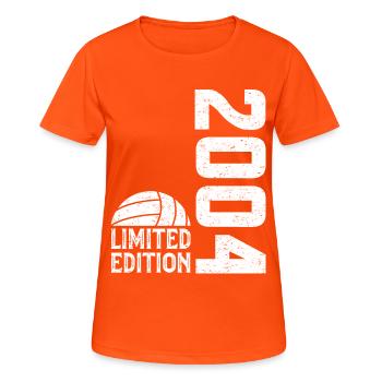 20th Anniversary 2004 Limited Edition Volleyball - Women's Breathable T-Shirt - neon orange - Front - AI Model Female 172 dark (172cm)