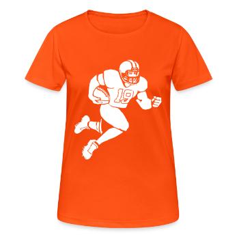 Football Player - Women's Breathable T-Shirt - neon orange - Front - AI Model Female 172 dark (172cm)