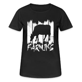 Éleveur de bovins - T-shirt respirant Femme - noir - Devant - AI Model Female 172 light (172cm)