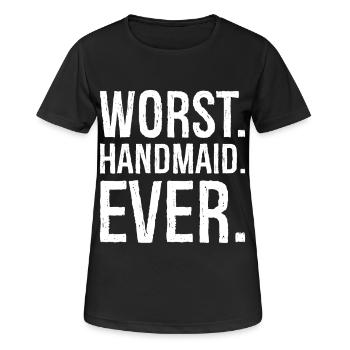 worst handmaid ever - Women's Breathable T-Shirt - black - Front - AI Model Female 172 light (172cm)