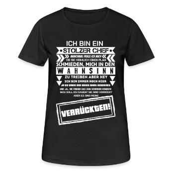 a proud of a troop of crazy - Women's Breathable T-Shirt - black - Front - AI Model Female 172 light (172cm)
