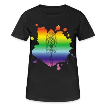 Attrape-rêve multicolore - T-shirt respirant Femme - noir - Devant - AI Model Female 172 light (172cm)