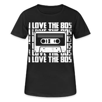 I love the 80s - Women's Breathable T-Shirt - black - Front - AI Model Female 172 light (172cm)