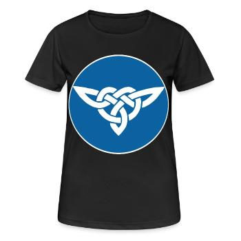 Oiseau celte bleu - T-shirt respirant Femme - noir - Devant - AI Model Female 172 light (172cm)