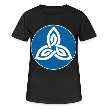Fleur celte bleu - T-shirt respirant Femme - noir - Devant - AI Model Female 172 light (172cm)