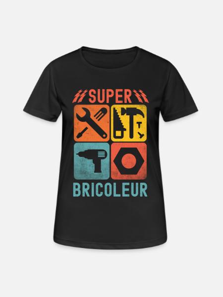 Super bricoleur - T-shirt respirant Femme - noir