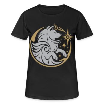Stellgalou Spirit - 2 anpassbare Farben - Frauen T-Shirt atmungsaktiv - Schwarz - Vorne - AI Model Female 172 light (172cm)