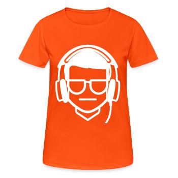 Gaming Geek Drawing - Women's Breathable T-Shirt - neon orange - Front - AI Model Female 172 dark (172cm)