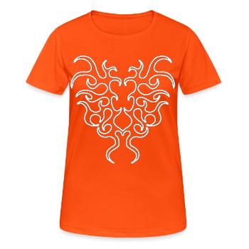 Tribal 3 white R6Z - Women's Breathable T-Shirt - neon orange - Front - AI Model Female 172 dark (172cm)