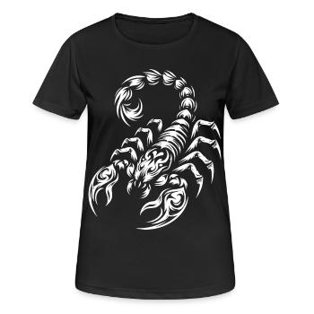 Scorpion tribal - T-shirt respirant Femme - noir - Devant - AI Model Female 172 light (172cm)