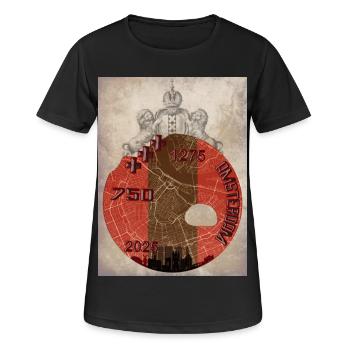 Amsterdam 750 Hemd Design - Frauen T-Shirt atmungsaktiv - Schwarz - Vorne - AI Model Female 172 light (172cm)