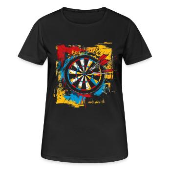 Dartboard Graffiti - Women's Breathable T-Shirt - black - Front - AI Model Female 172 light (172cm)