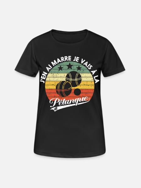 Geschenk Humor Pétanque Jeu de boules - Frauen T-Shirt atmungsaktiv - Schwarz