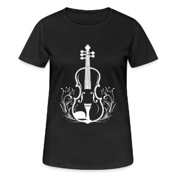 Fiddle Sketch - Women's Breathable T-Shirt - black - Front - AI Model Female 172 light (172cm)