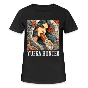 Yufka Hunter Kebab Gift - Women's Breathable T-Shirt - black - Front - AI Model Female 172 light (172cm)