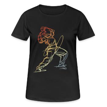 Breakdancer Sketch - Women's Breathable T-Shirt - black - Front - AI Model Female 172 light (172cm)