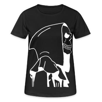 Tod im Profil - Frauen T-Shirt atmungsaktiv - Schwarz - Vorne - AI Model Female 172 light (172cm)