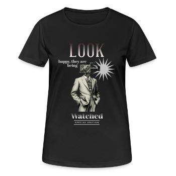 Caméraman - T-shirt respirant Femme - noir - Devant - AI Model Female 172 light (172cm)