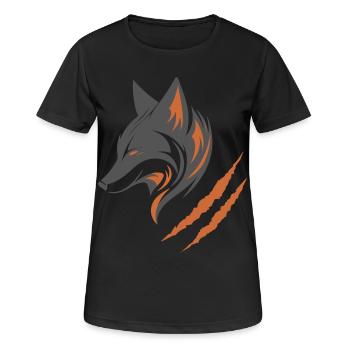 Grauer Fuchs | Orange Fuchs - Frauen T-Shirt atmungsaktiv - Schwarz - Vorne - AI Model Female 172 light (172cm)