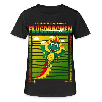Drachen Besitzer - Frauen T-Shirt atmungsaktiv - Schwarz - Vorne - AI Model Female 172 light (172cm)