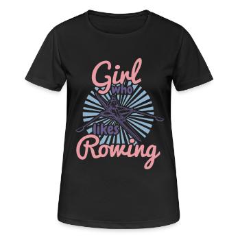 Rowing Girl - Women's Breathable T-Shirt - black - Front - AI Model Female 172 light (172cm)