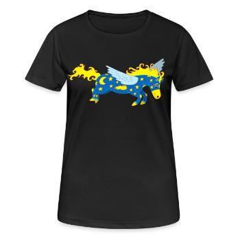 Pegasus Horse - Women's Breathable T-Shirt - black - Front - AI Model Female 172 light (172cm)