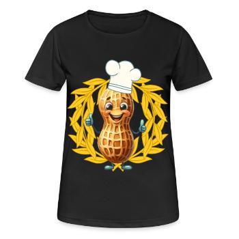 Peanut Cook Cuisiniers Cuisinier Pouces levés Cuisine - T-shirt respirant Femme - noir - Devant - AI Model Female 172 light (172cm)