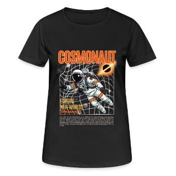 Astronaute en orbite - cosmonaute - T-shirt respirant Femme - noir - Devant - AI Model Female 172 light (172cm)
