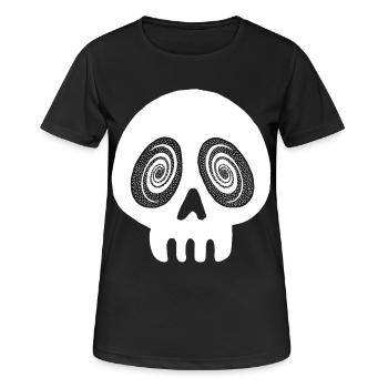 Galaktischer Schädel - Frauen T-Shirt atmungsaktiv - Schwarz - Vorne - AI Model Female 172 light (172cm)