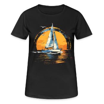 Voile - T-shirt respirant Femme - noir - Devant - AI Model Female 172 light (172cm)