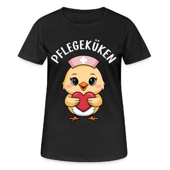 Nursing chick Nurse geriatric nurse chick - Women's Breathable T-Shirt - black - Front - AI Model Female 172 light (172cm)
