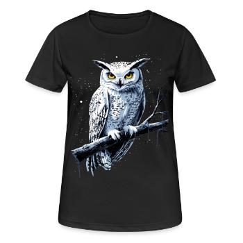 hibou chouette chouette chouette hibou hibou mignons hiboux - T-shirt respirant Femme - noir - Devant - AI Model Female 172 light (172cm)