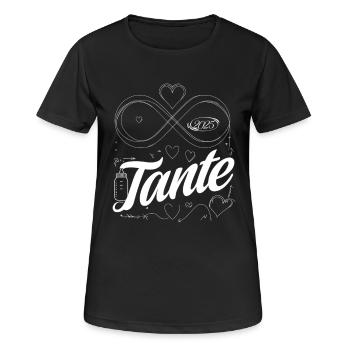 Bald Tante - Werdende Tante - Zukünftige Tante - Frauen T-Shirt atmungsaktiv - Schwarz - Vorne - AI Model Female 172 light (172cm)