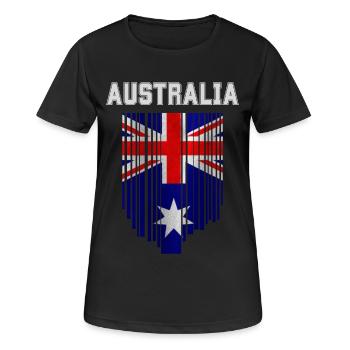 Drapeau australien, fierté australienne - T-shirt respirant Femme - noir - Devant - AI Model Female 172 light (172cm)
