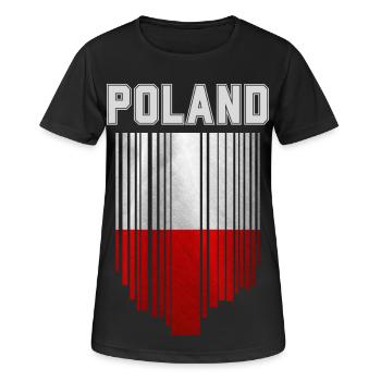Flagge Polens, Polnischer Stolz - Frauen T-Shirt atmungsaktiv - Schwarz - Vorne - AI Model Female 172 light (172cm)