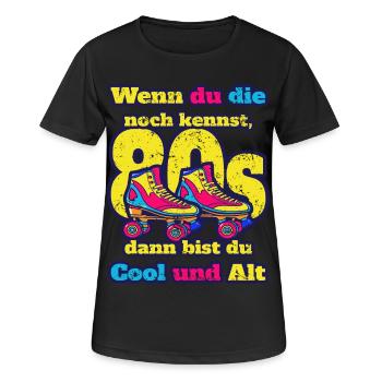 Rollschuhe - Frauen T-Shirt atmungsaktiv - Schwarz - Vorne - AI Model Female 172 light (172cm)