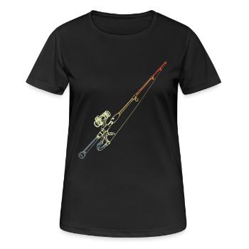 Style rétro ange - T-shirt respirant Femme - noir - Devant - AI Model Female 172 light (172cm)
