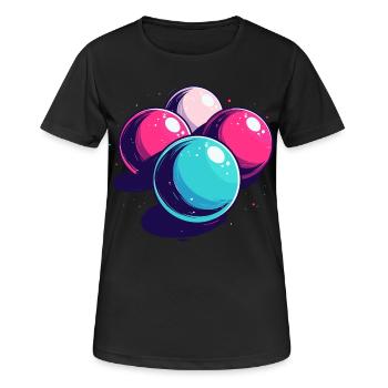 Billiard balls - Women's Breathable T-Shirt - black - Front - AI Model Female 172 light (172cm)
