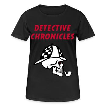 Detektiv Schädel - Frauen T-Shirt atmungsaktiv - Schwarz - Vorne - AI Model Female 172 light (172cm)